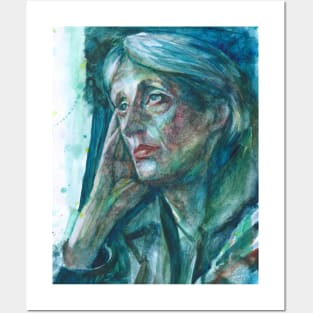 VIRGINIA WOOLF - watercolor portrait .5 Posters and Art